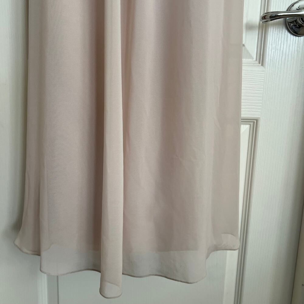 Hayley‎ Paige Occasions Bridesmaid Gown Halter Style Maxi Dress Blush Pink 0 - Picture 7 of 9